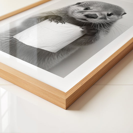 Otter mit Toilettenpapier witzig