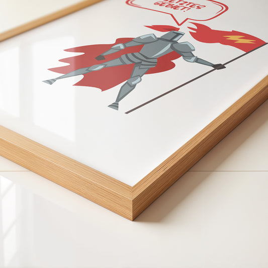 Ritter Roter Umhang Comic-Stil