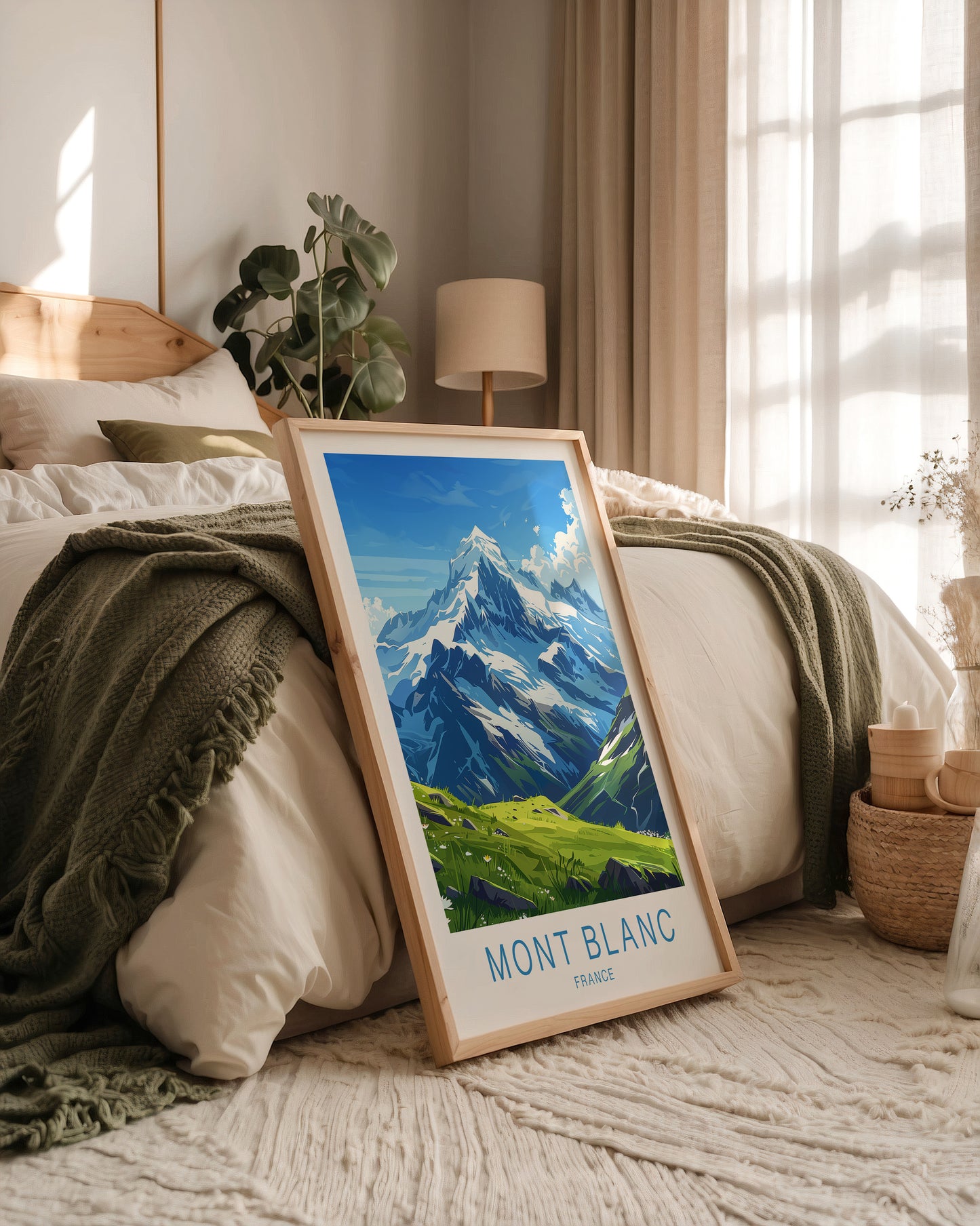 Mont Blanc Illustration blau