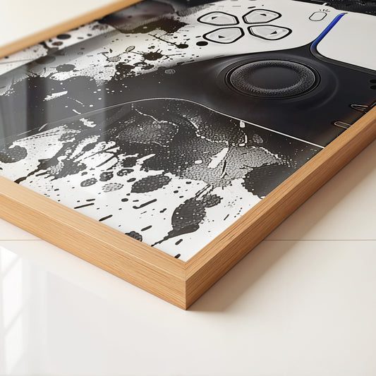 Controller Schwarz-Weiß-Spritzer