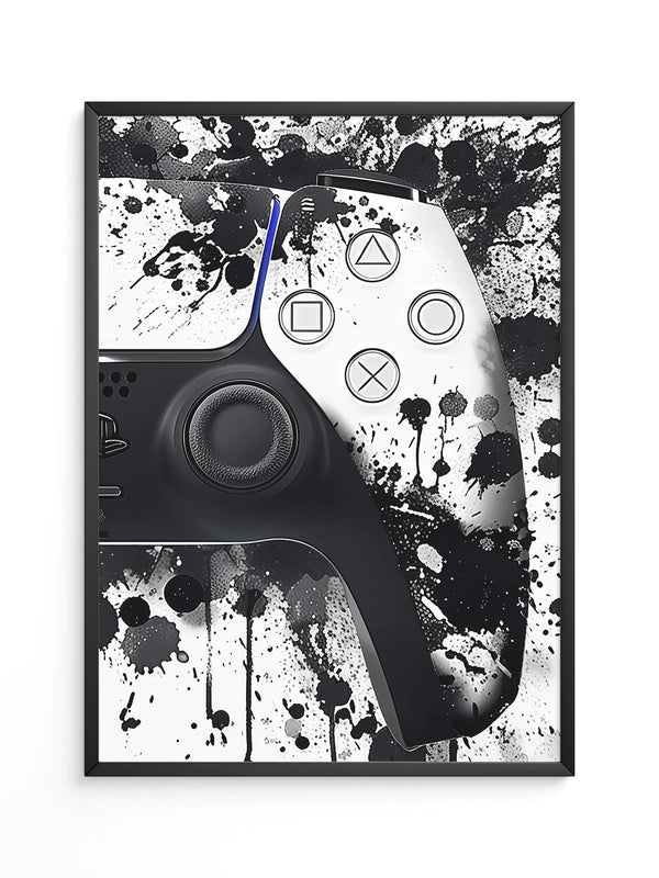 Controller Aquarelllook Schwarzweiß