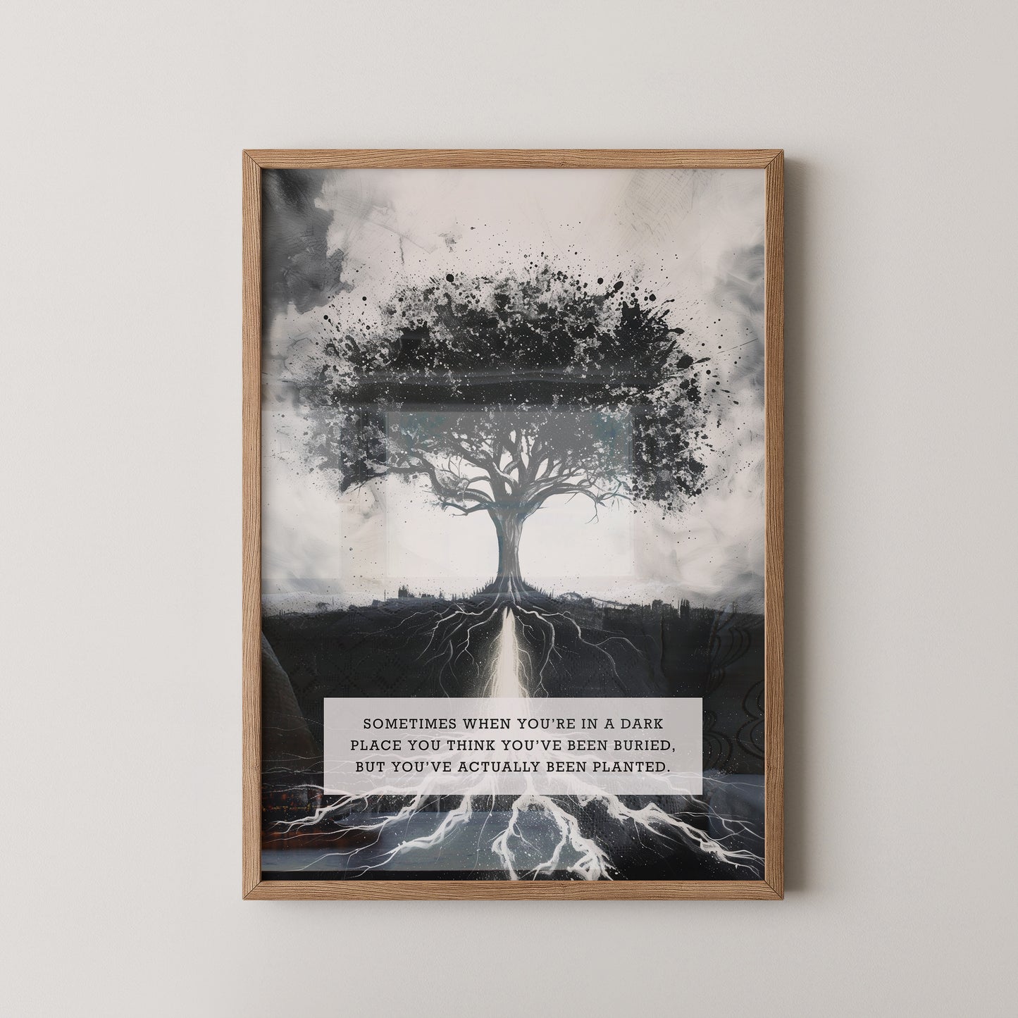 Baum Silhouette schwarz-weiß