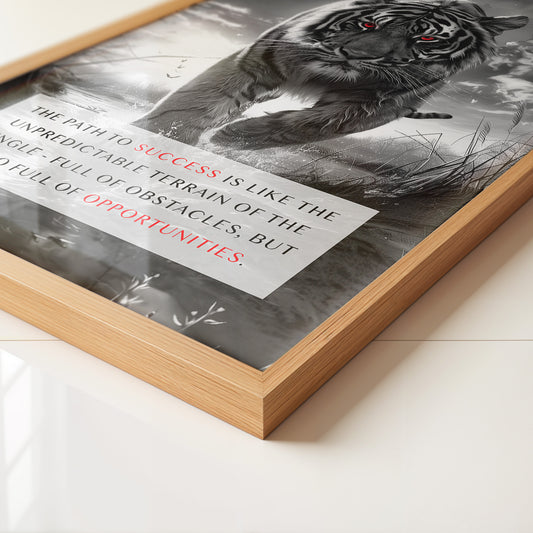 Tiger Porträt Schwarz Rotkontrast