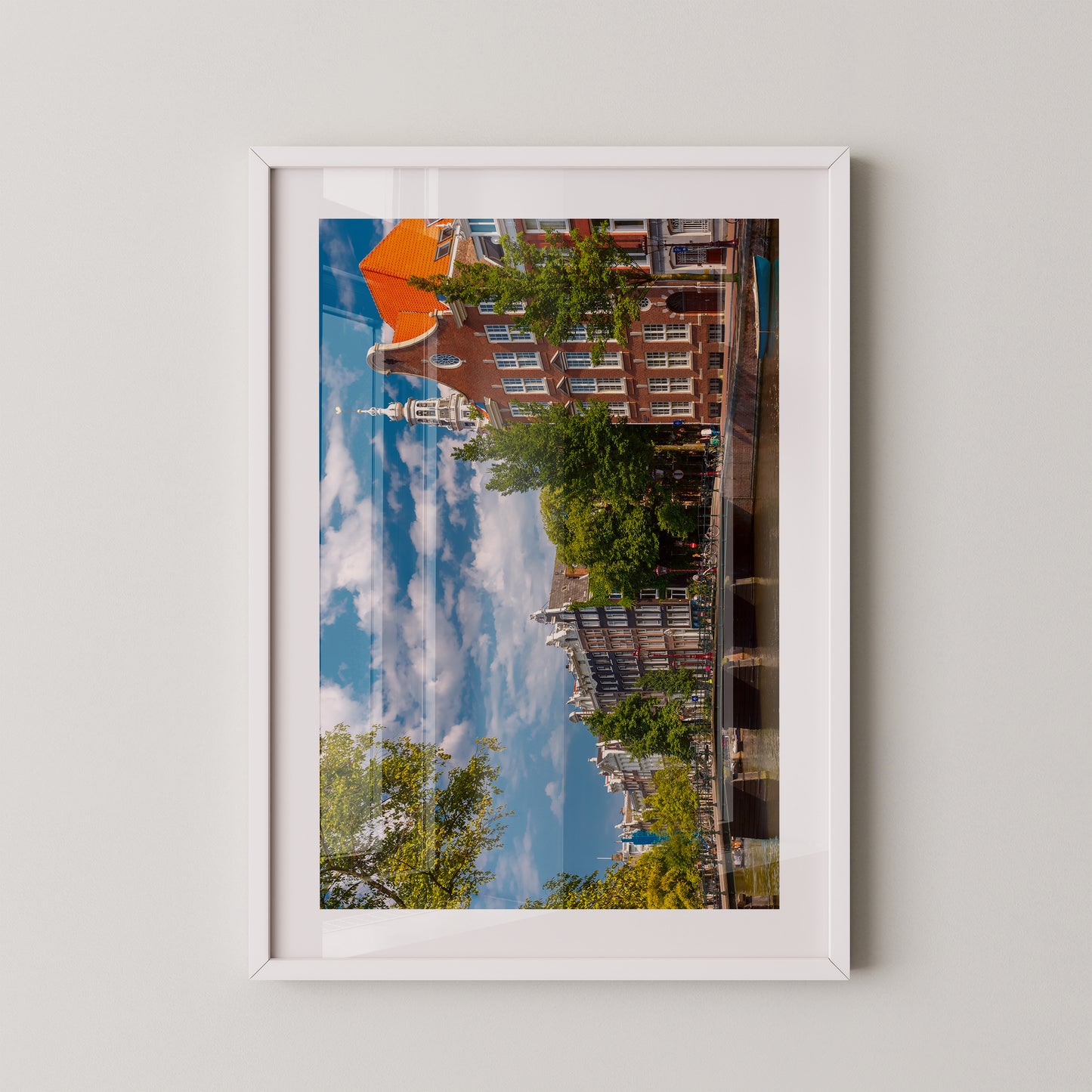 Amsterdam Grachten Häuser Perspektive