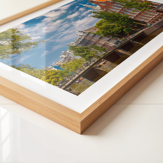 Amsterdam Grachten Häuser Perspektive