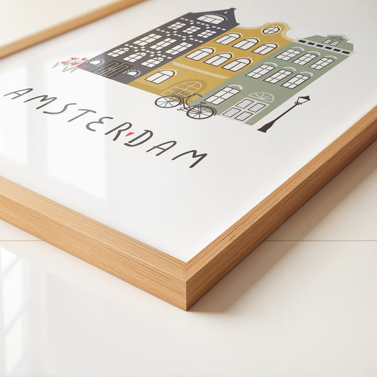 Amsterdam Häuser Fahrradszene