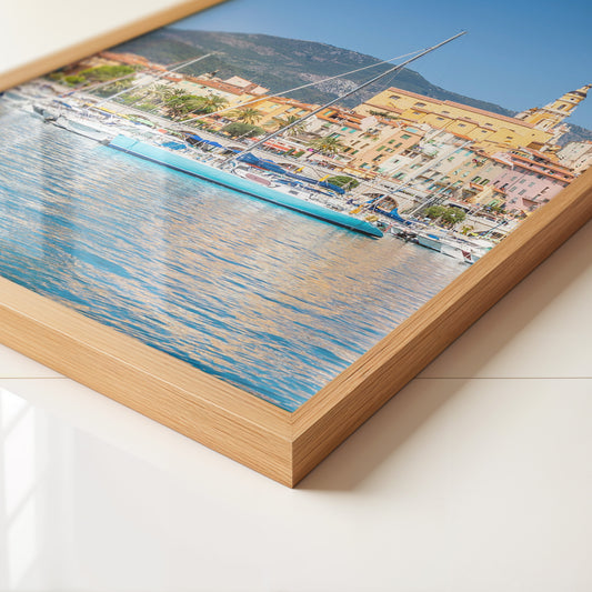 Boote Hafen Pastellfarben