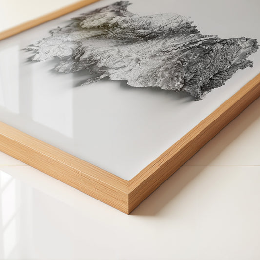 Geografie 3D Schwarz Weiß