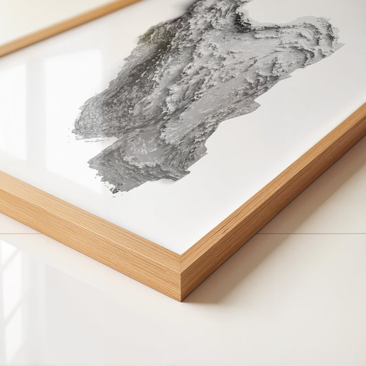 Iran 3D-Karte perspektivisch