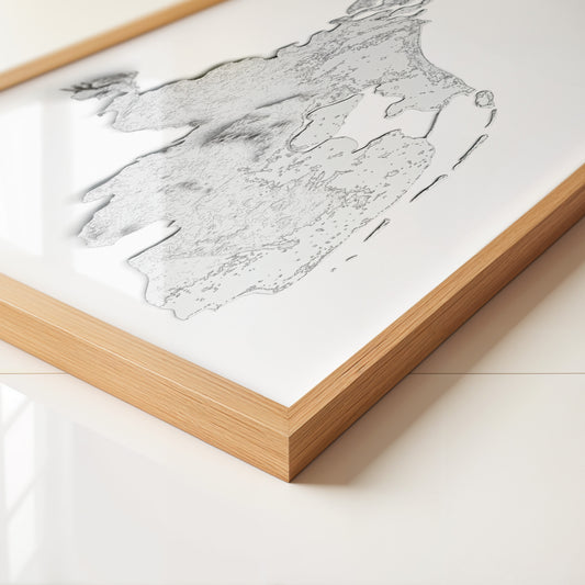 Skandinavien Karte Reliefoptik