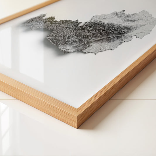 Österreich Relief Schattengrau