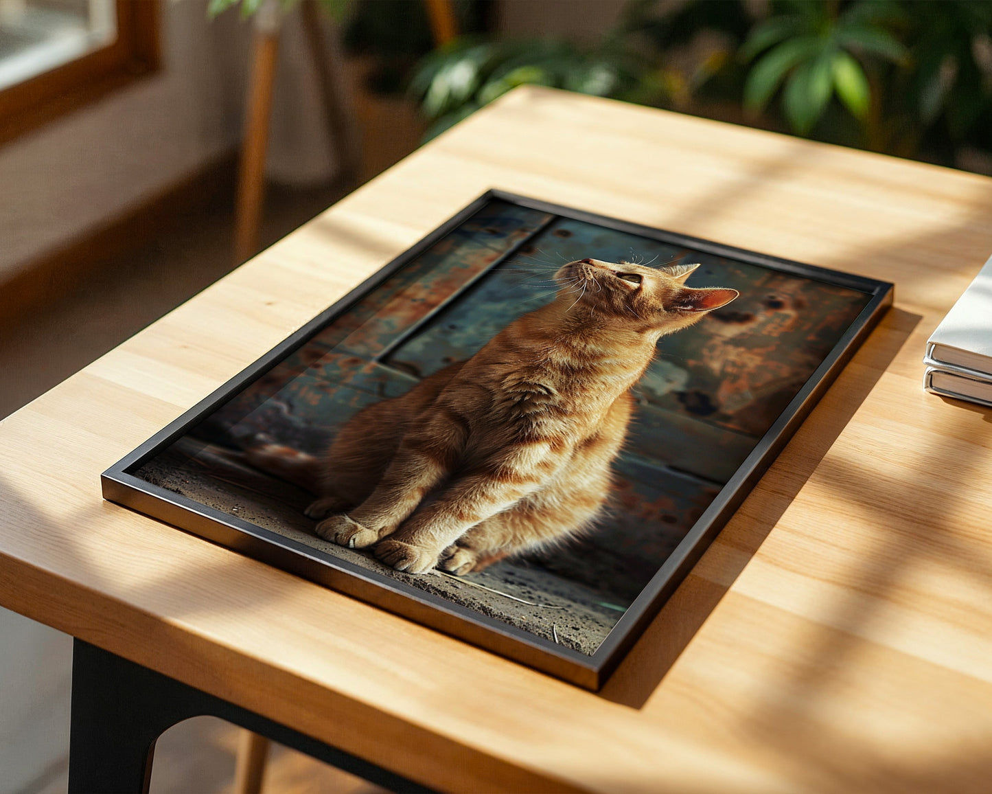 Rote Katze Vintage Stil