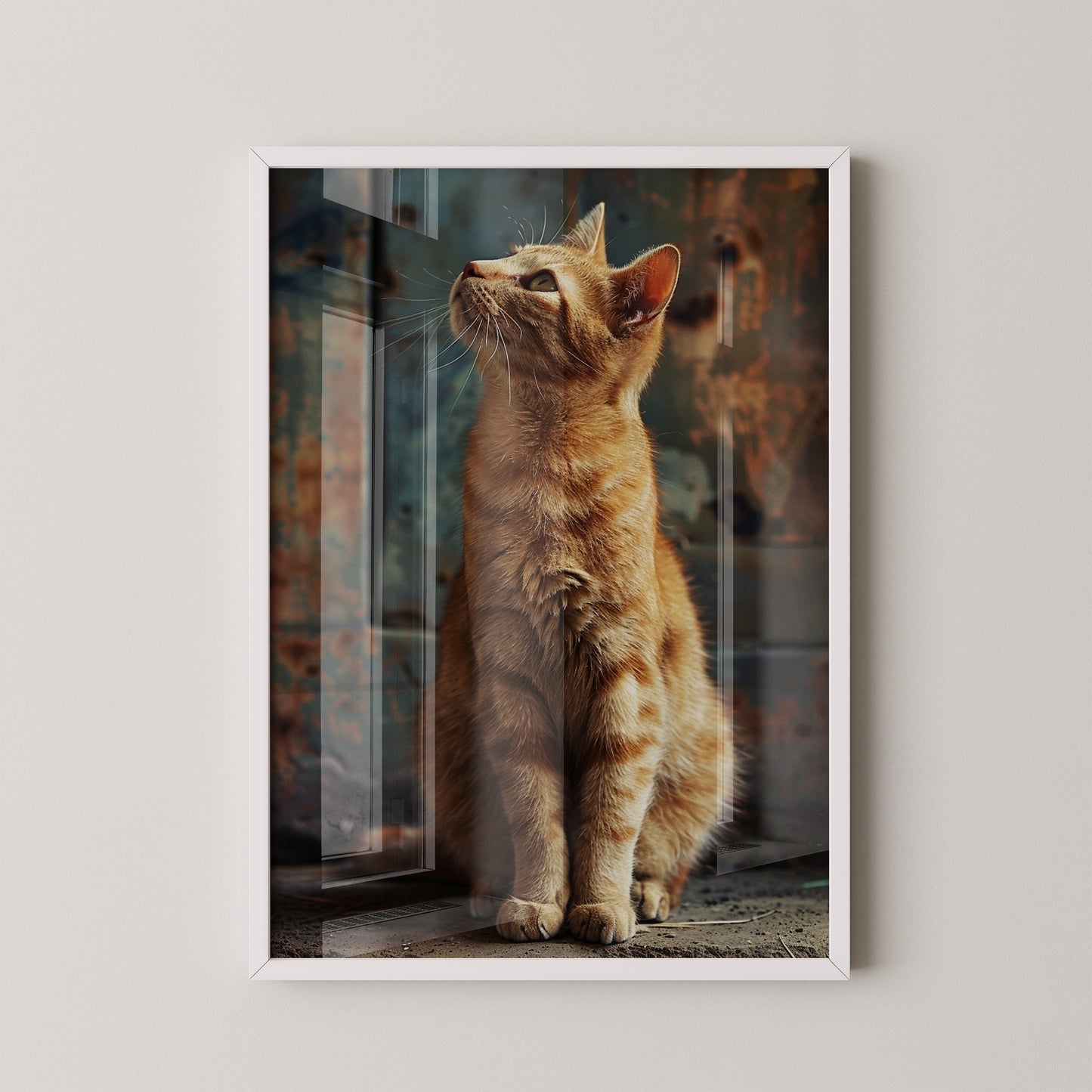 Rote Katze Vintage Stil