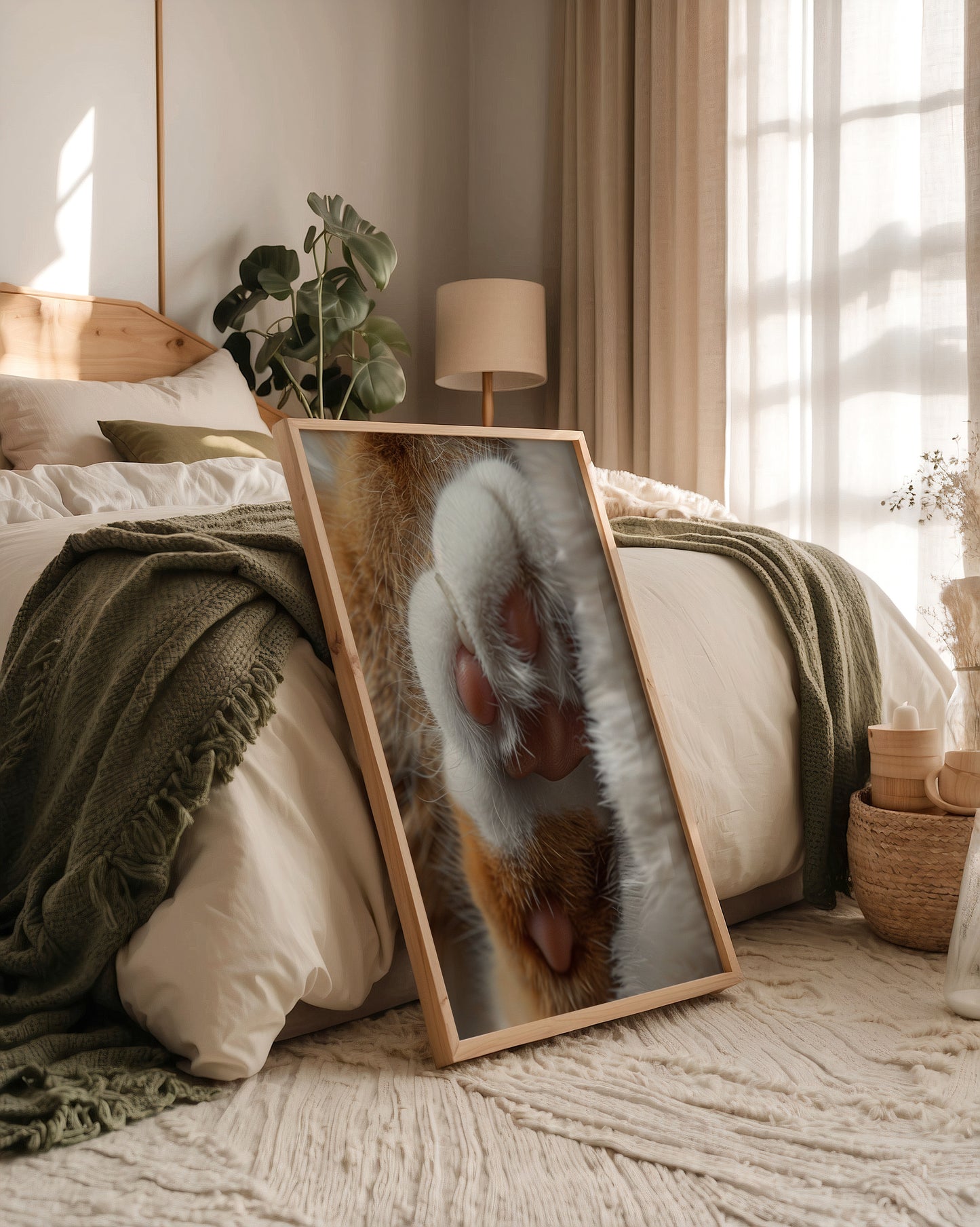 Katzenpfoten Nahaufnahme flauschig
