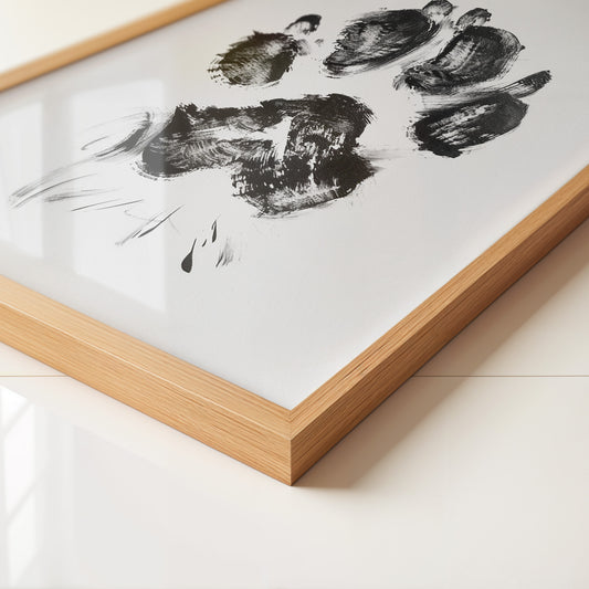 Hundepfote Schwarz Weiß