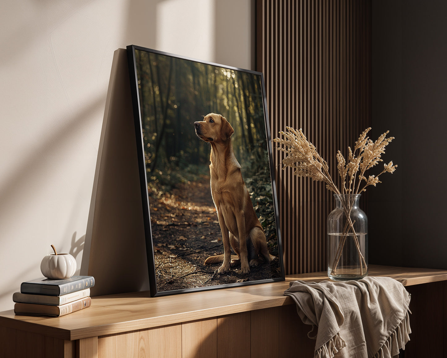 Hund Waldlicht Vintage