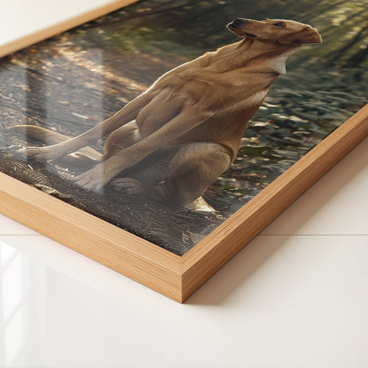 Hund Waldlicht Vintage