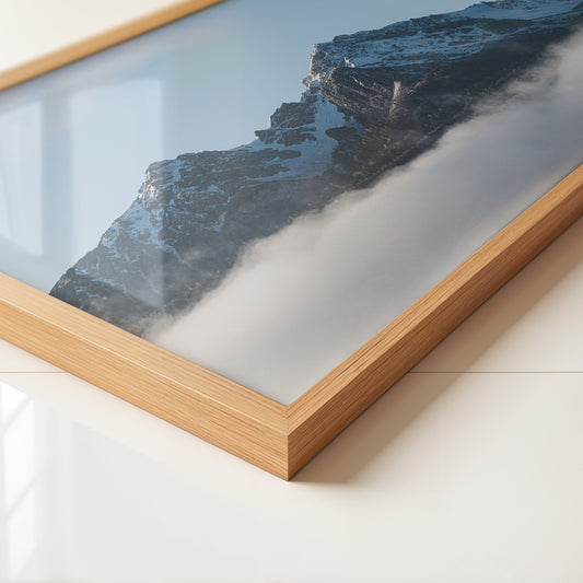 Berggipfel Nebel Blau