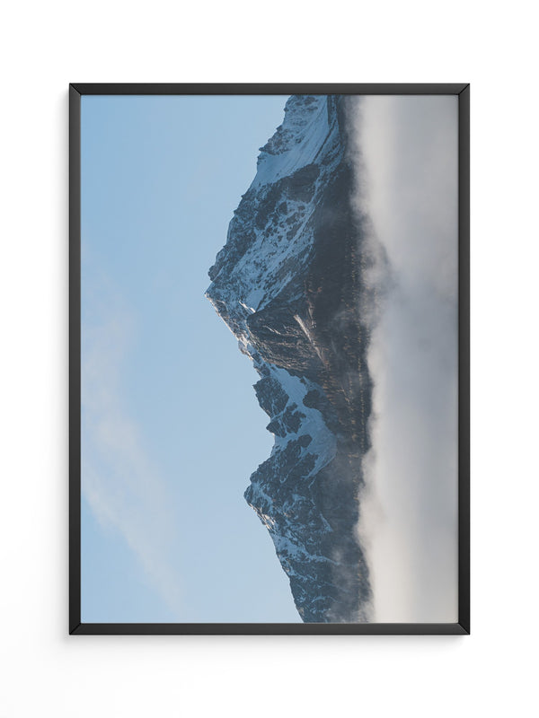 Berggipfel Nebel Blau