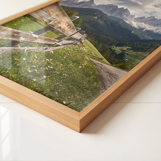 Holzzaun Alpen Panorama