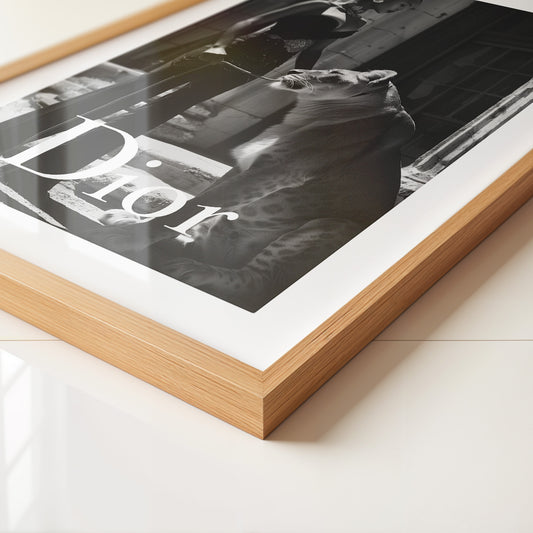 Schwarz-Weiß Eleganz Löwin