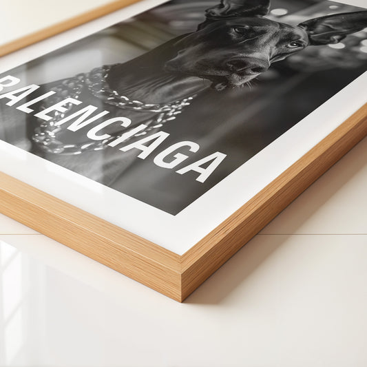 Hund Kette Schwarz-Weiß