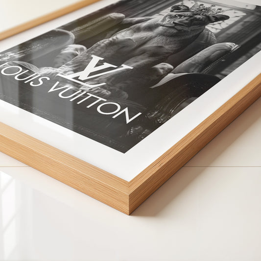 Löwe Krone Schwarz-Weiß