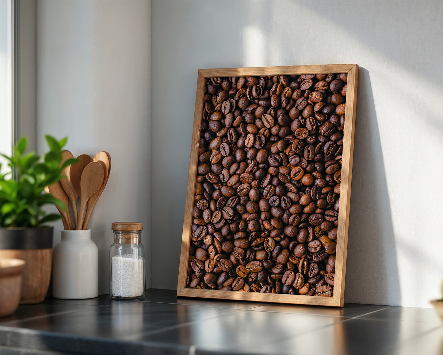 Kaffeebohnen Nahaufnahme