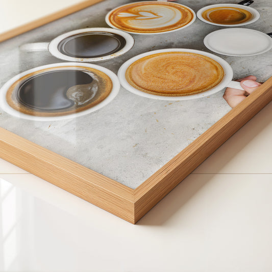 Kaffee Vielfalt Draufsicht