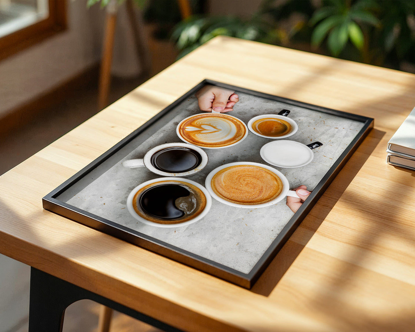 Kaffee Vielfalt Draufsicht