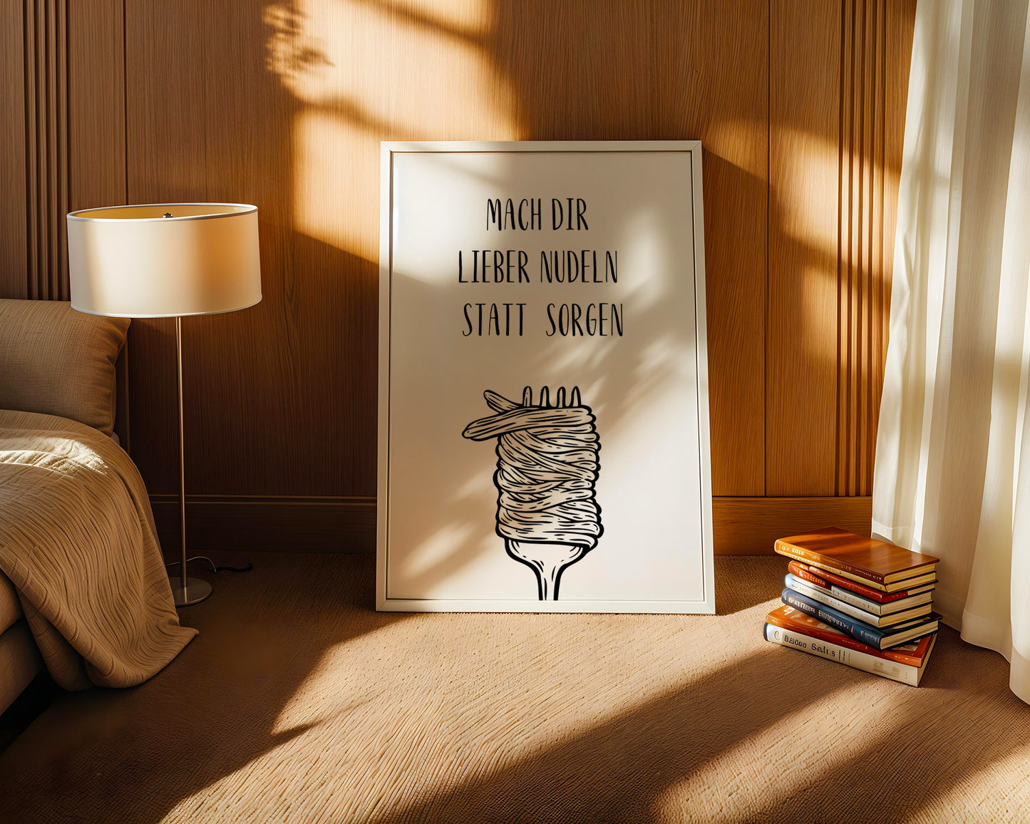 Nudeln Gabel Zeichnung witzig