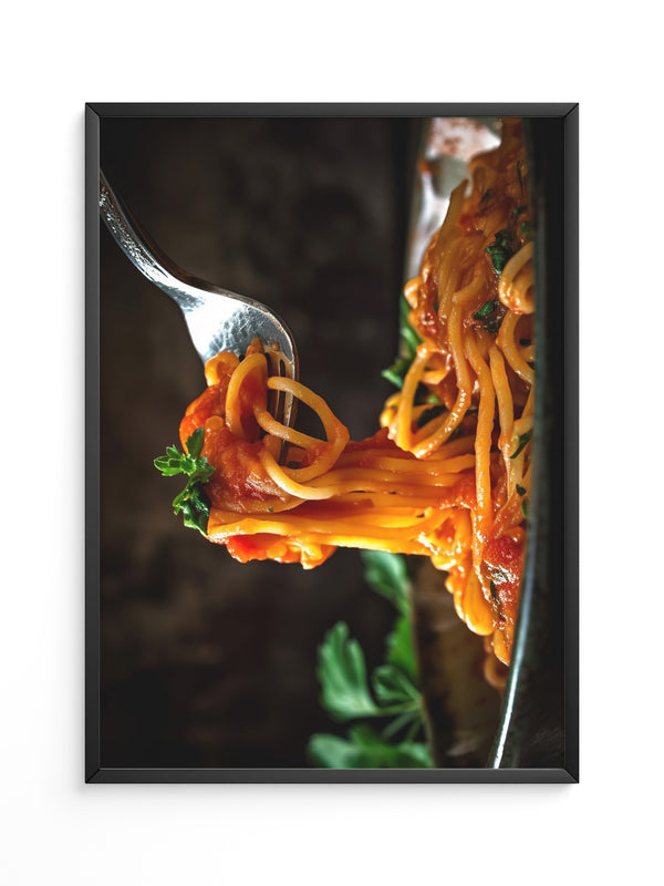 Spaghetti Gabel Nahaufnahme