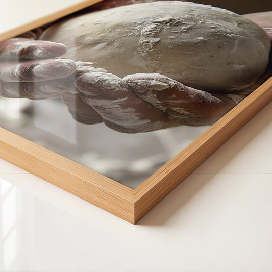 Teigkugel Hände Nahaufnahme