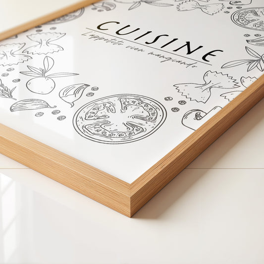 Küchenzutaten Skizze minimalistisch