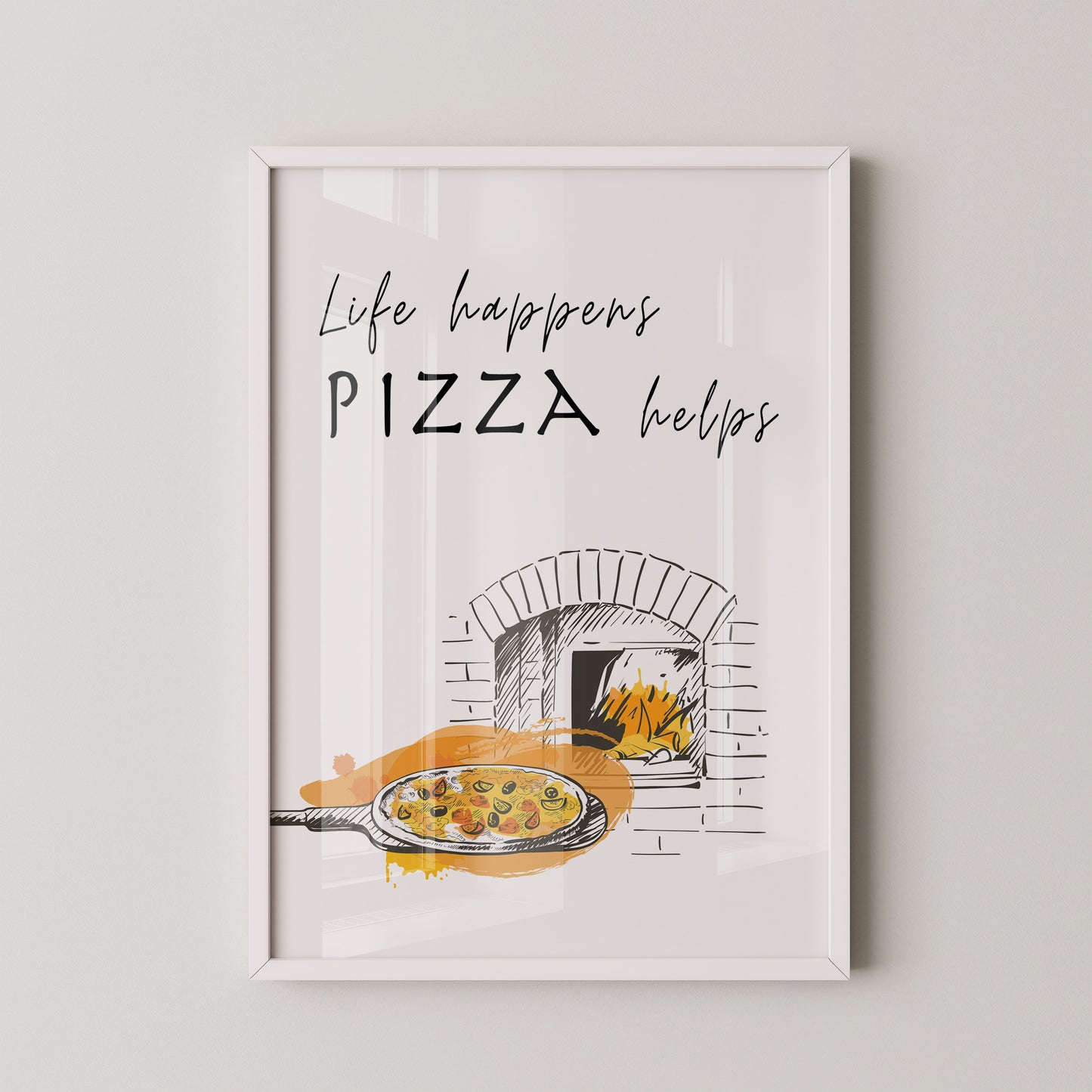 Pizzaofen Skizze warm