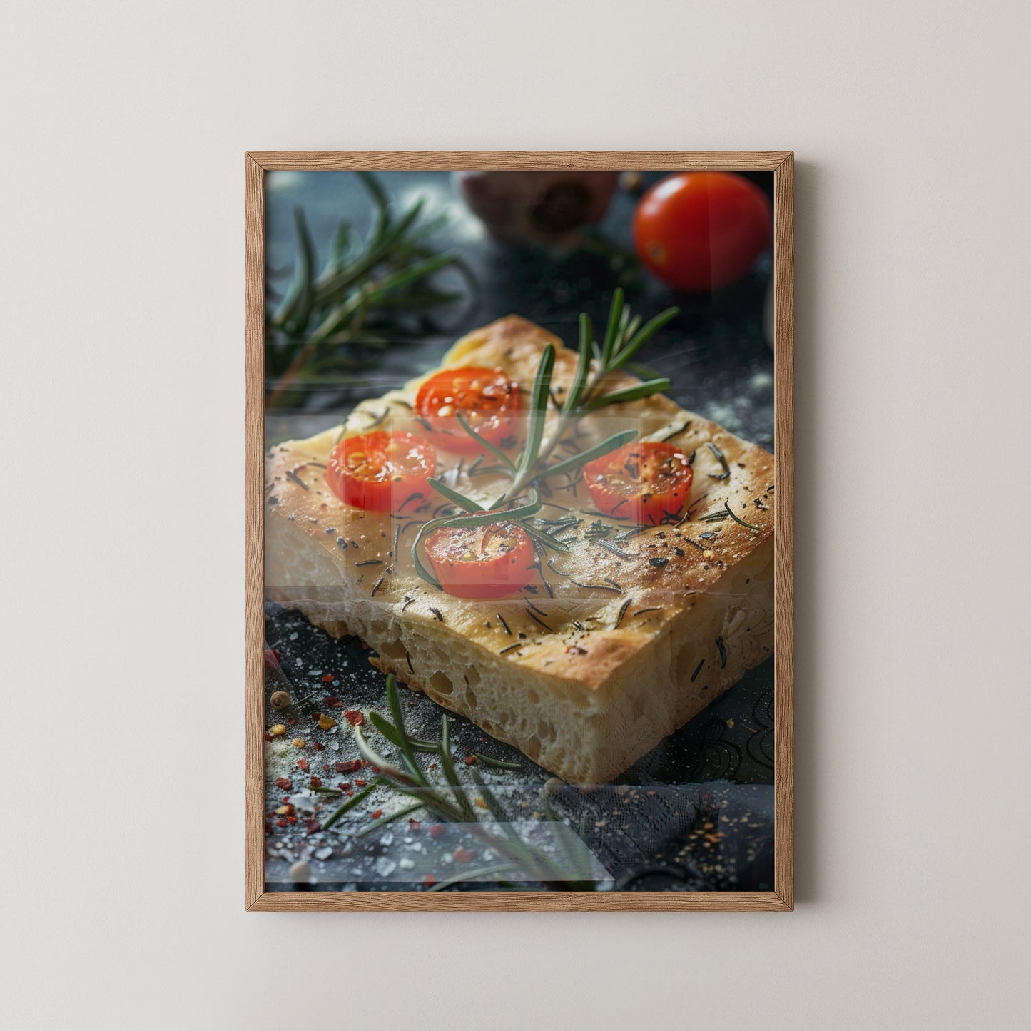 Focaccia Tomaten Rosmarin Rustikal