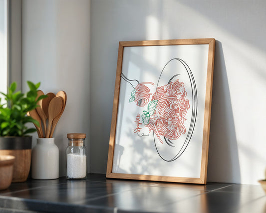 Spaghetti Gabel Skizze