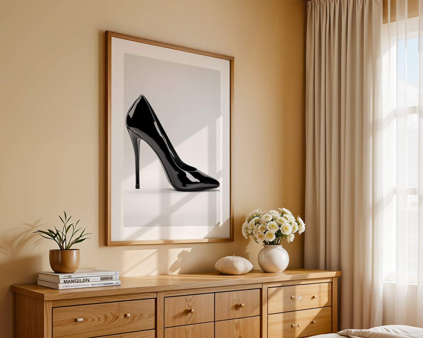 Schwarzer Lackpumps elegant