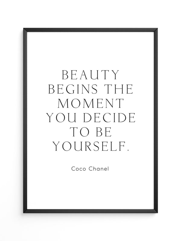 Zitat Coco Chanel Schlicht
