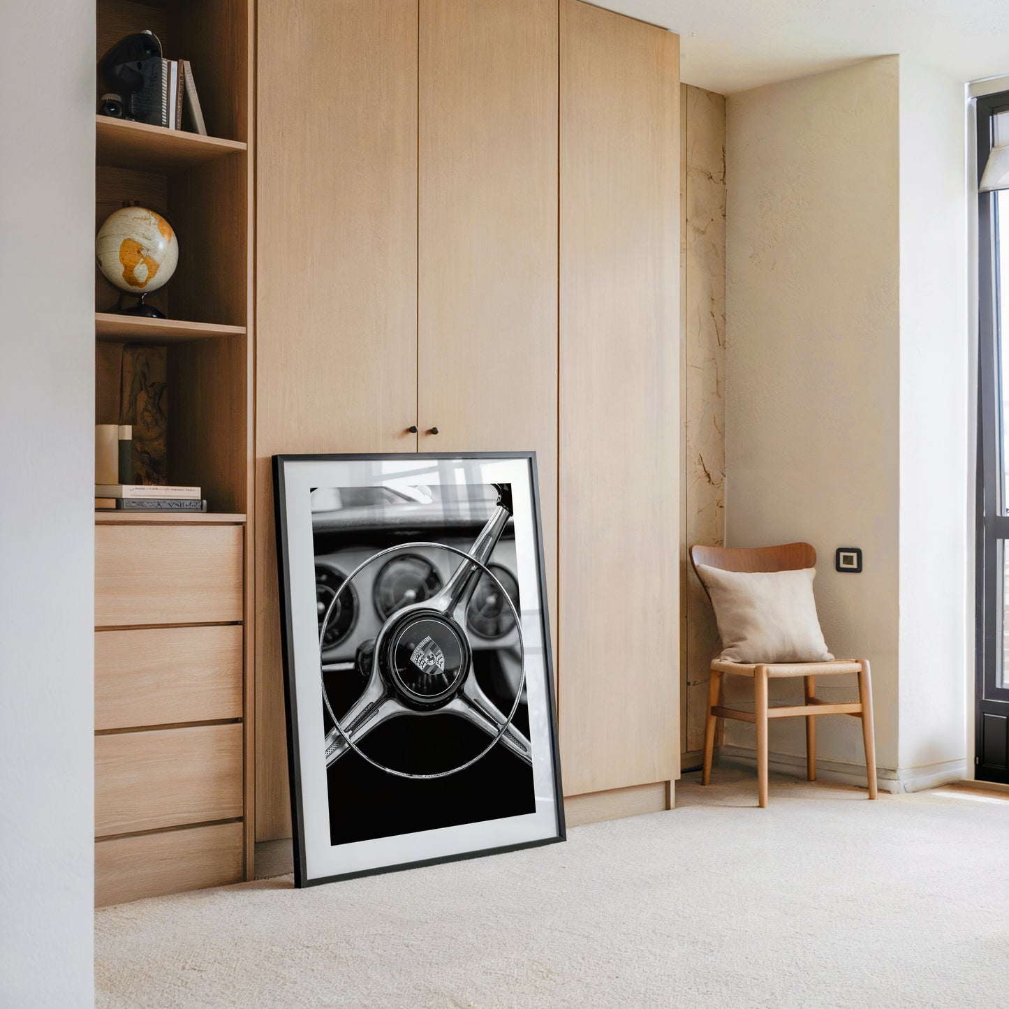 Porsche Lenkrad Retro S/W