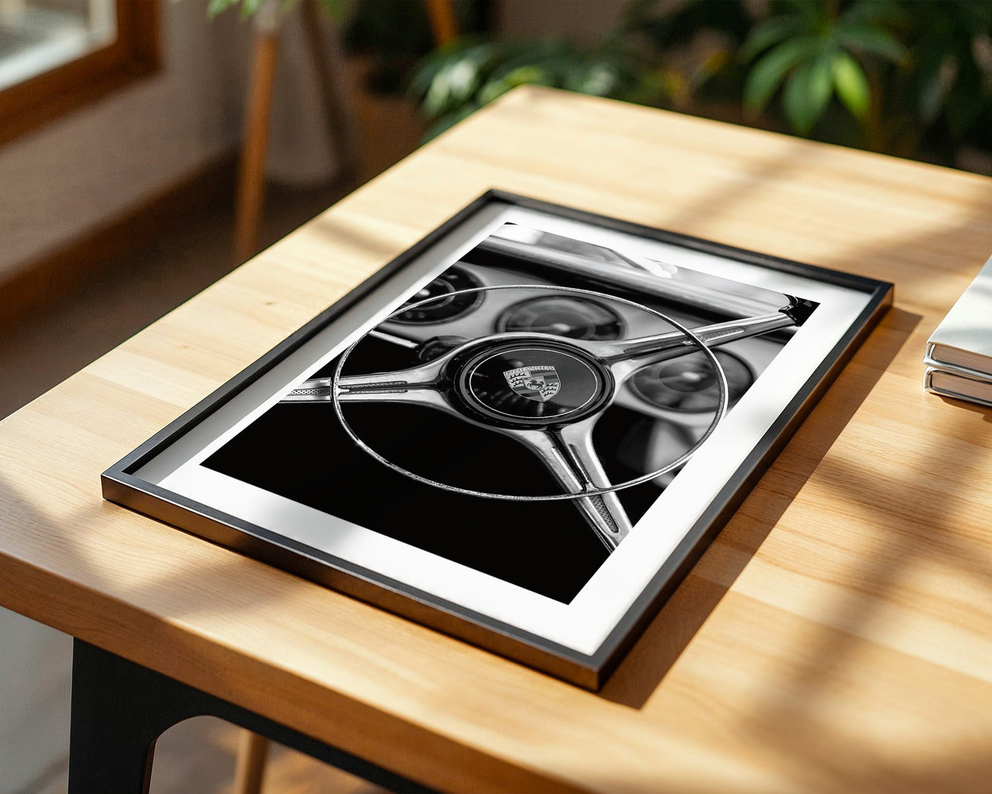 Porsche Lenkrad Retro S/W