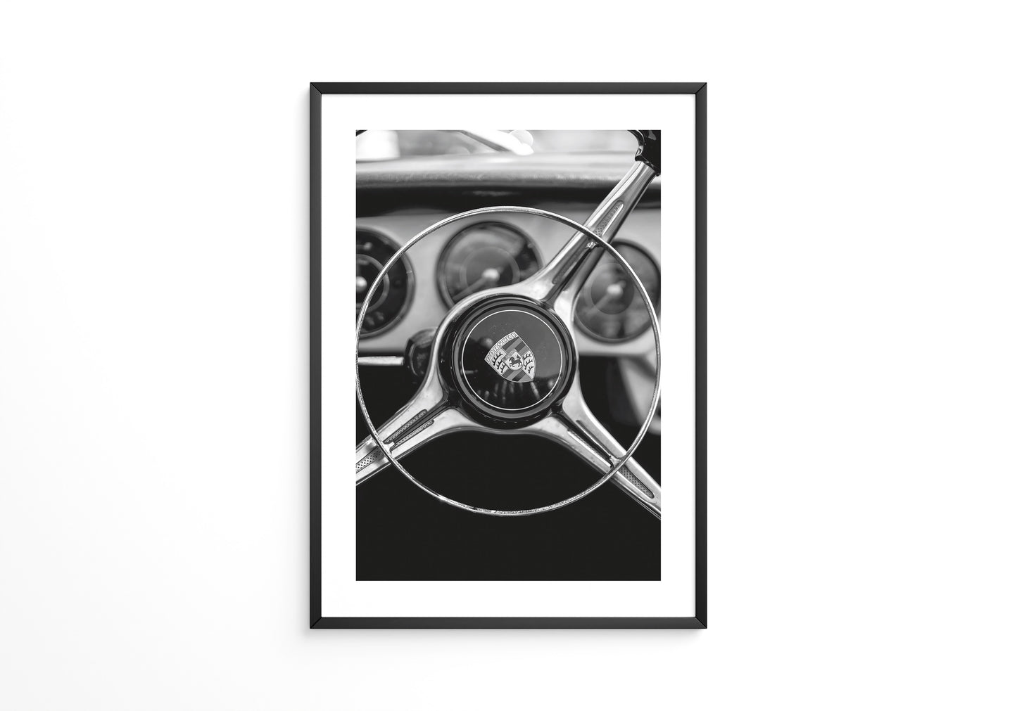 Porsche Lenkrad Retro S/W