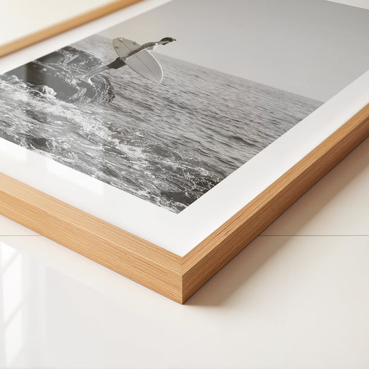 Surfer Meer Monochrom