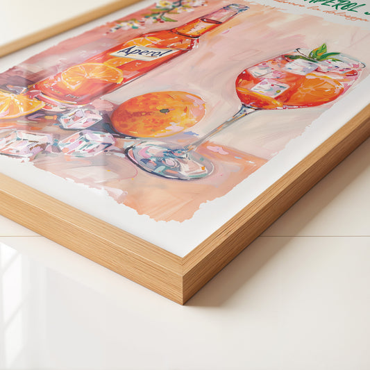 Orangen Spritz Aquarell