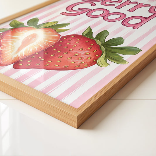 Erdbeeren Pastell Streifen