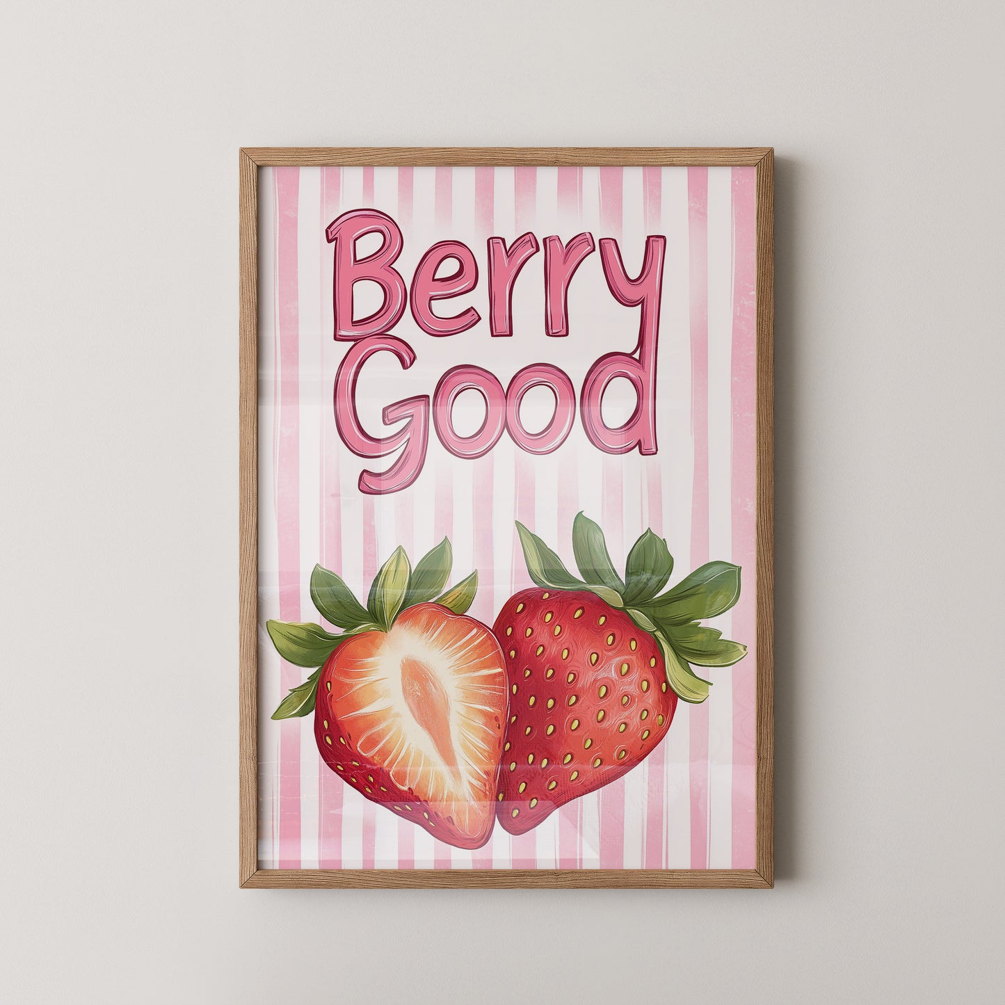 Erdbeeren Pastell Streifen