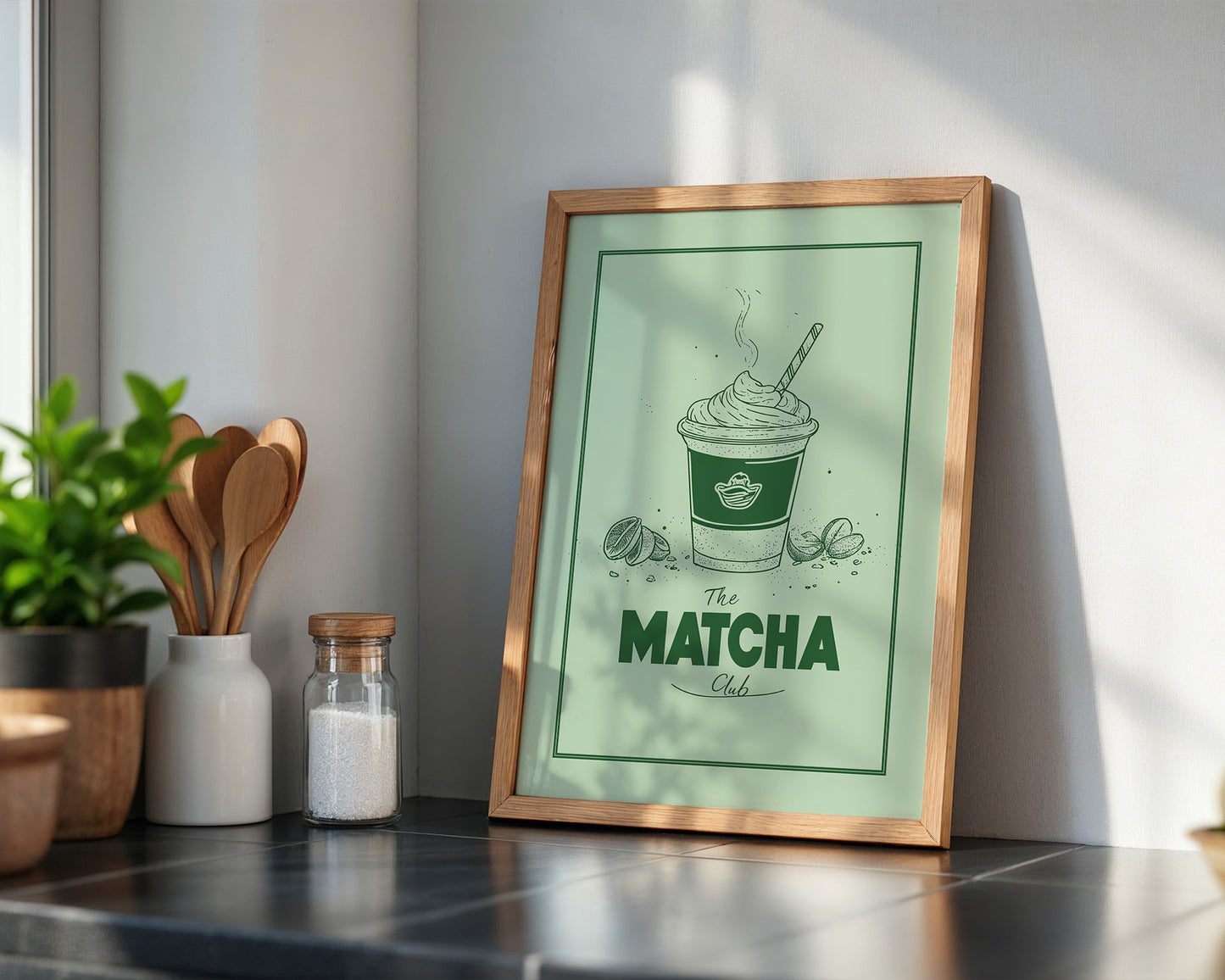 Matcha Becher retrogrün