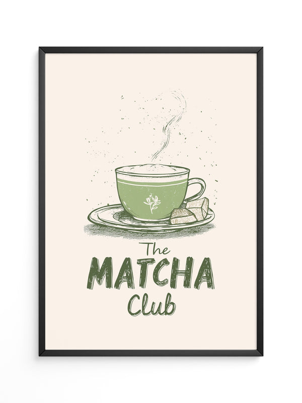 Matcha Tasse Retro Zeichnung