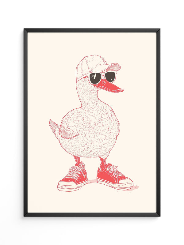 Ente Hipster Comic-Look