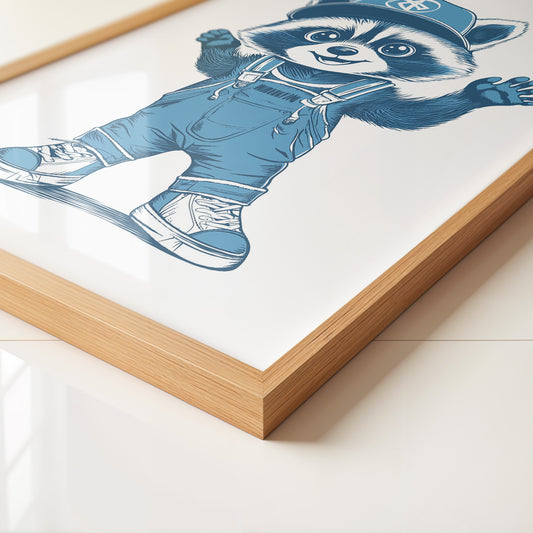 Waschbär Latzhose Blau